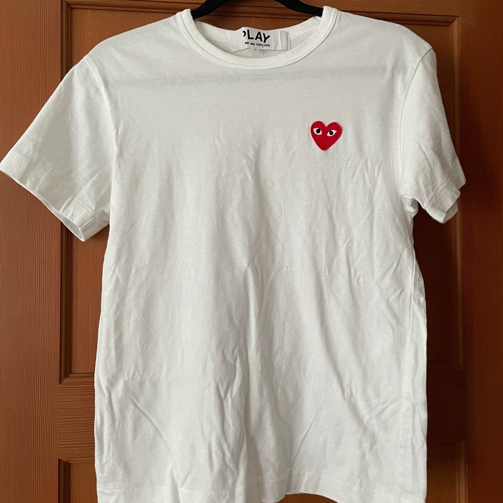 Comme des Garçons shirt with red heart